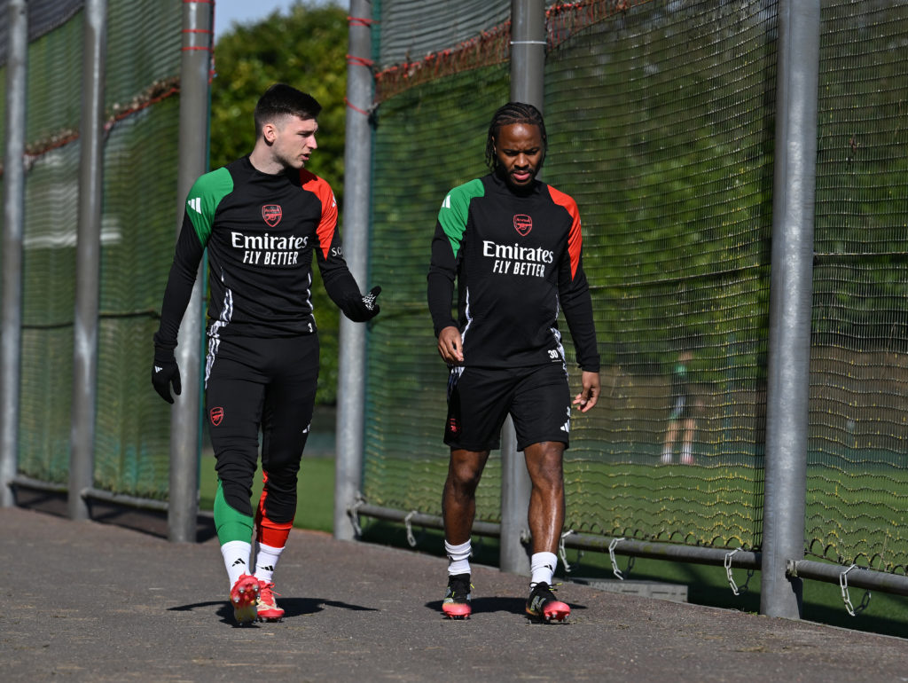 Arsenal FC Training Session And Press Conference - UEFA Champions League 2024/25 Round of 16 First Leg