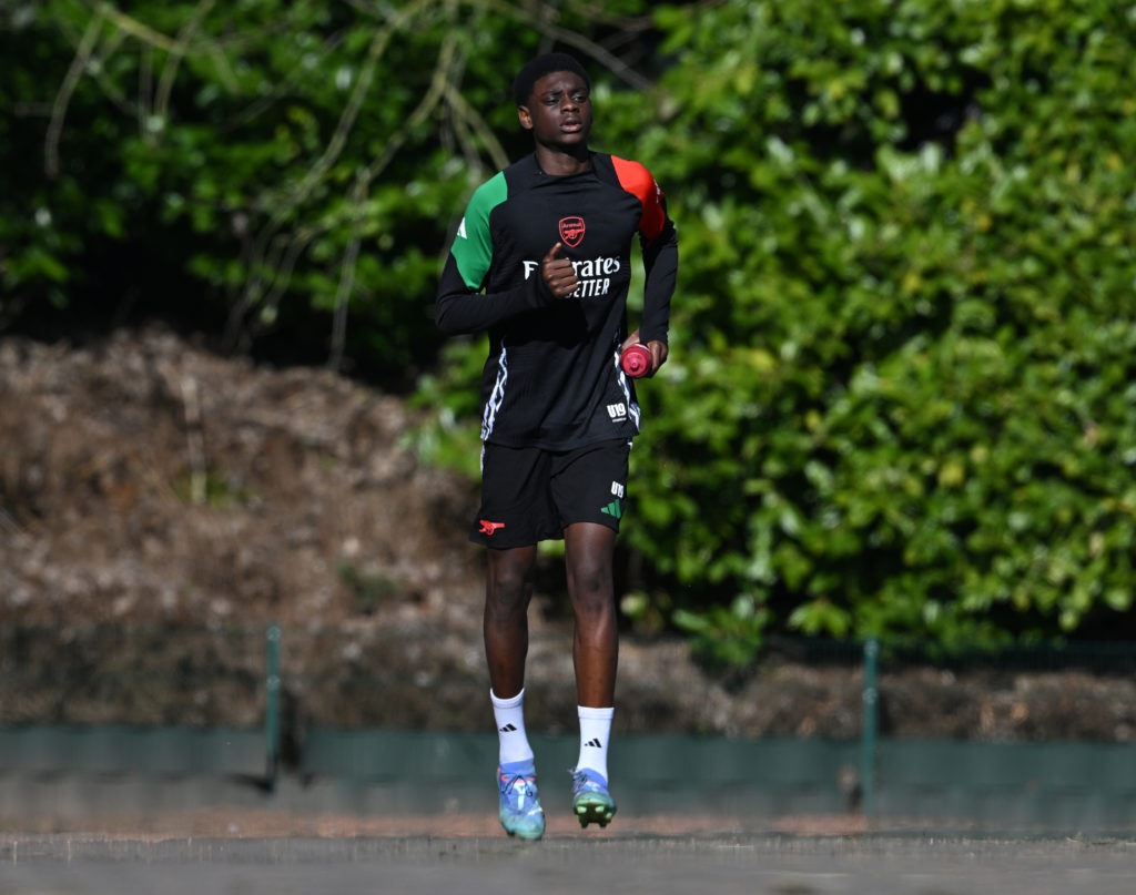 Arsenal FC Training Session And Press Conference - UEFA Champions League 2024/25 Round of 16 First Leg