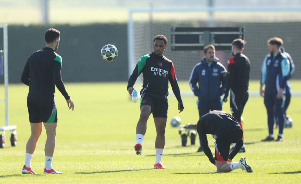 Arsenal FC Training Session And Press Conference - UEFA Champions League 2024/25 Round of 16 First Leg