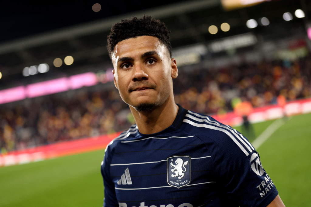 Ollie Watkins looking on during an Aston Villa game