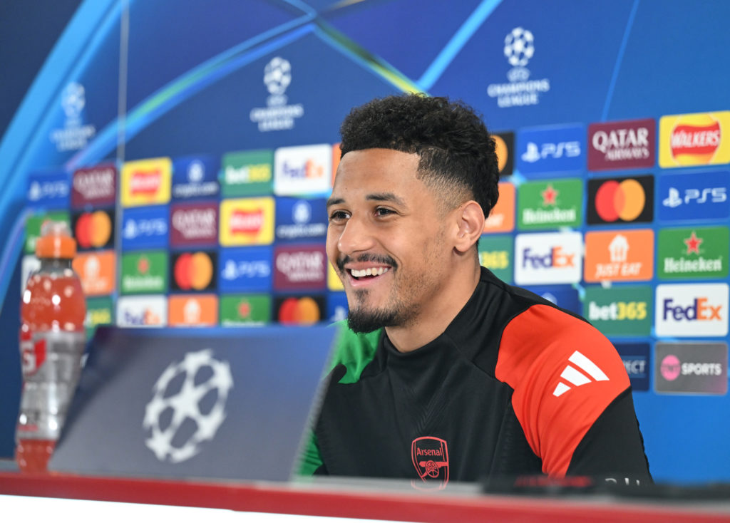 Arsenal FC Training Session And Press Conference - UEFA Champions League 2024/25 Round of 16 Second Leg