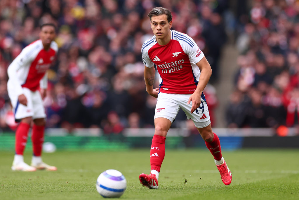 Leandro Trossard of Arsenal during the Premier League match between Arsenal FC and Chelsea FC at Emirates Stadium on March 16, 2025
