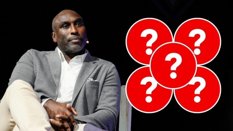 Sol Campbell, Former Footballer at Arsenal and England, addresses the audience during the first day of the Web Summit 2023. Inset, five question ma...