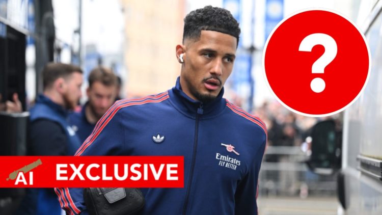 William Saliba before Leicester City v Arsenal - Premier League 2024/25