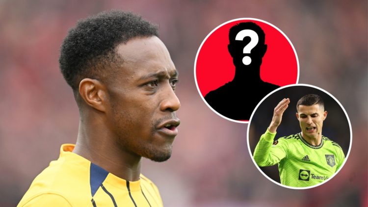 An image featuring Danny Welbeck, Cristiano Ronaldo and a mystery Arsenal player.