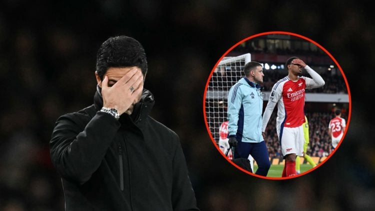 Arsenal's Spanish manager Mikel Arteta reacts during the last 16 second leg UEFA Champions League football match between Arsenal and PSV Eindhoven ...