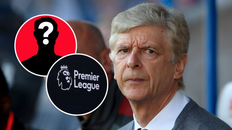 Arsene Wenger and assistant Steve Bould during the Premier League match between Huddersfield Town and Arsenal with insets of The Premier League log...