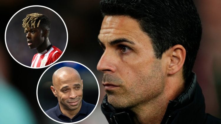 Image of: Mikel Arteta head coach of Arsenal during the UEFA Champions League 2024/25 Quarter Final First Leg match between Arsenal FC and Real Mad...
