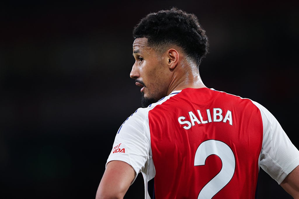 William Saliba looks on during Arsenal vs Crystal Palace