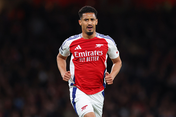 William Saliba looks on during Arsenal vs Crystal Palace