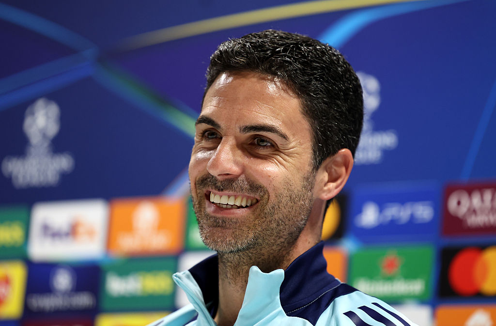 Arsenal FC Training Session And Press Conference - UEFA Champions League 2024/25 Semi Final First Leg