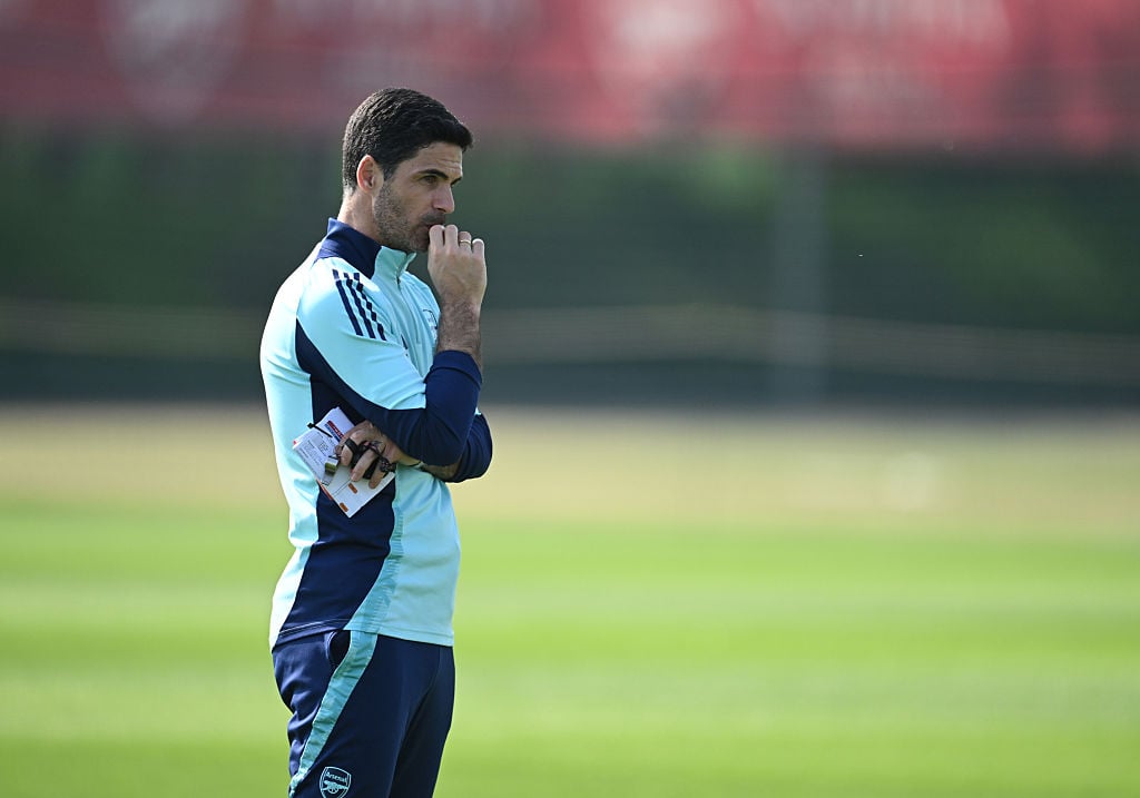 Arsenal FC Training Session And Press Conference - UEFA Champions League 2024/25 Semi Final First Leg