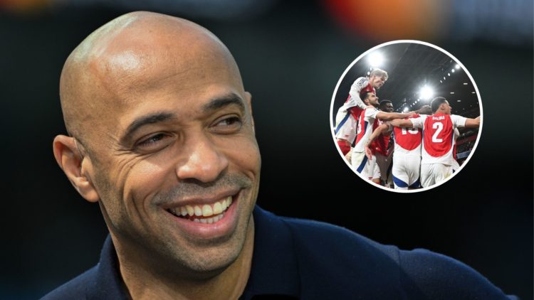 An image featuring Thierry Henry and Arsenal players celebrating