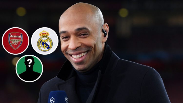 Image of: Thierry Henry, former French football player and current TNT Sports pundit, looks on prior to the UEFA Champions League 2023/24 round of ...