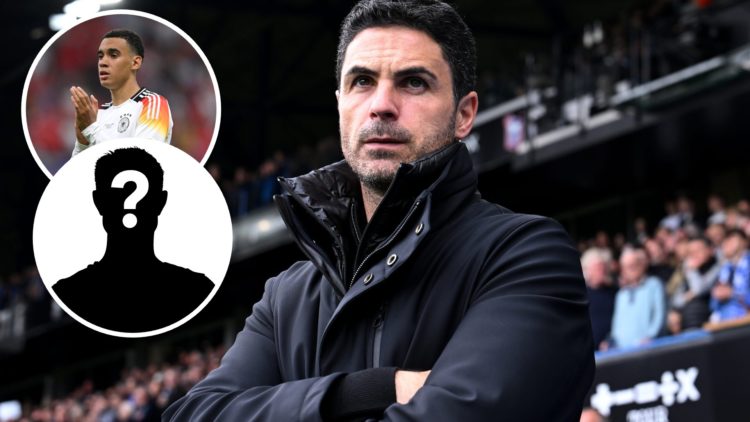 Mikel Arteta, Manager of Arsenal, looks on during the Premier League match between Ipswich Town FC and Arsenal FC at Portman Road, with inset of my...