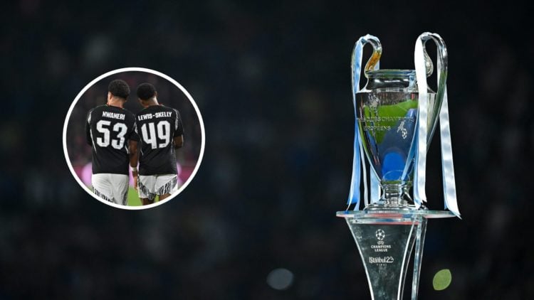 A general view of the Champions League trophy after the UEFA Champions League 2022/23 final match between Manchester City FC and FC Internazionale ...