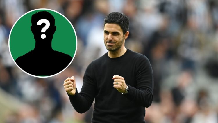 Image of: Mikel Arteta, Manager of Arsenal, celebrates victory following the Premier League match between Newcastle United and Arsenal FC, Inset of...