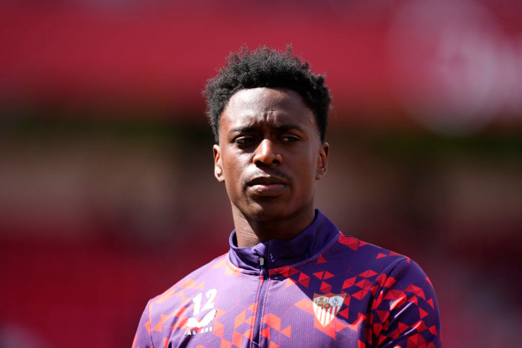 Albert Sambi Lokonga looks on before Sevilla vs Atletico Madrid