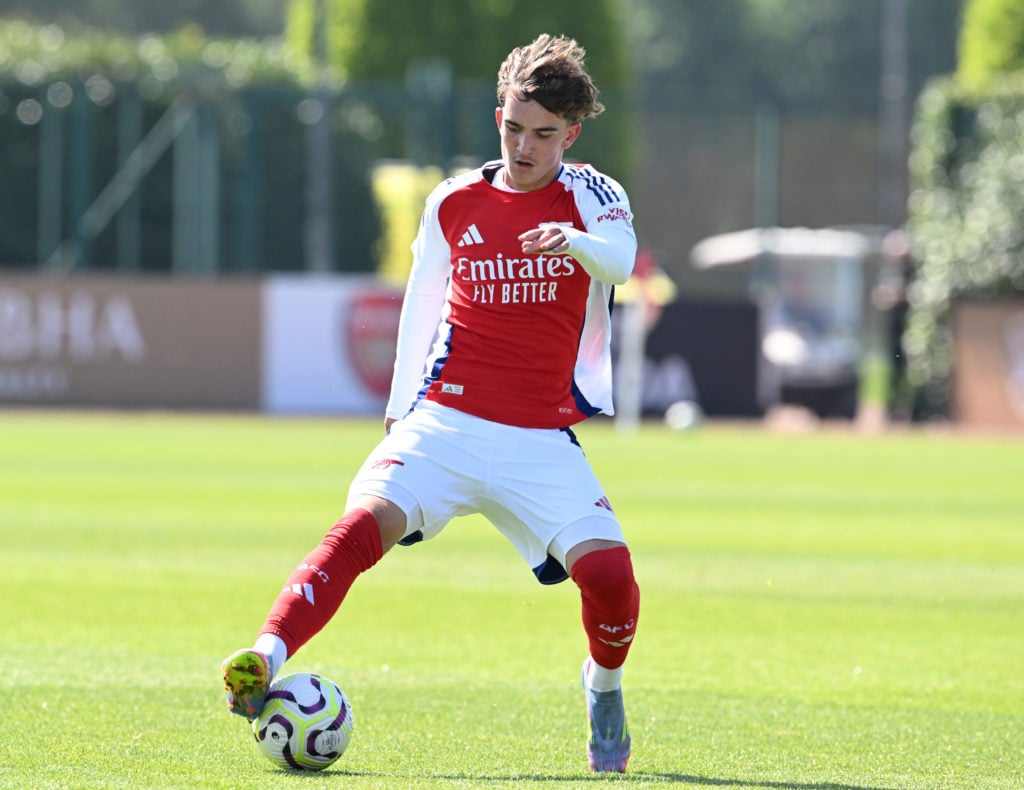 Max Dowman playing for Arsenal U18s