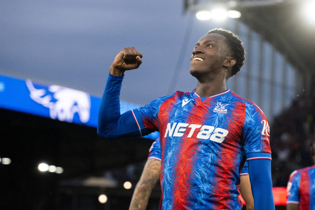 Eddie Nketiah celebrates during Crystal Palace vs Wolves