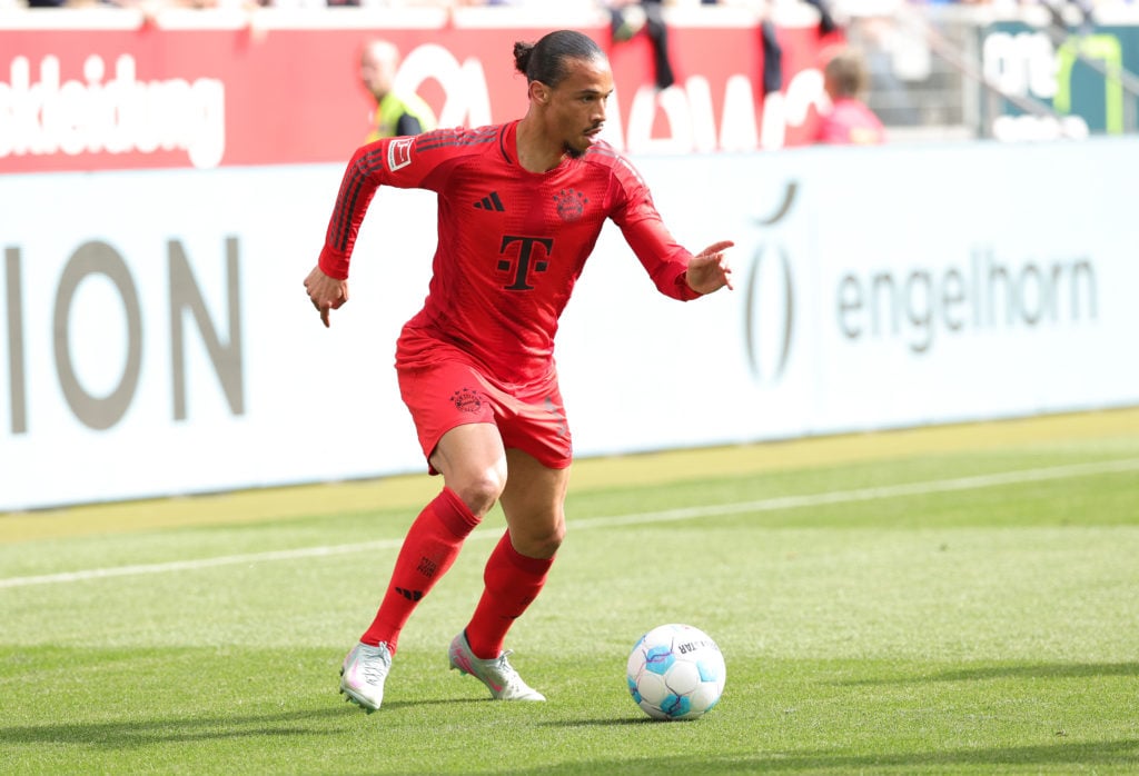 Leroy Sane in action during TSG 1899 Hoffenheim v FC Bayern München in the Bundesliga clash.