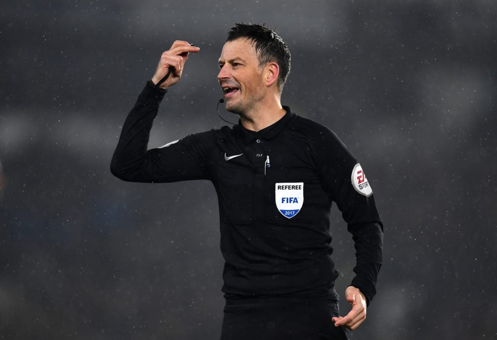 Mark Clattenburg during Derby County v Leicester City in The Emirates FA Cup Fourth Round clash.