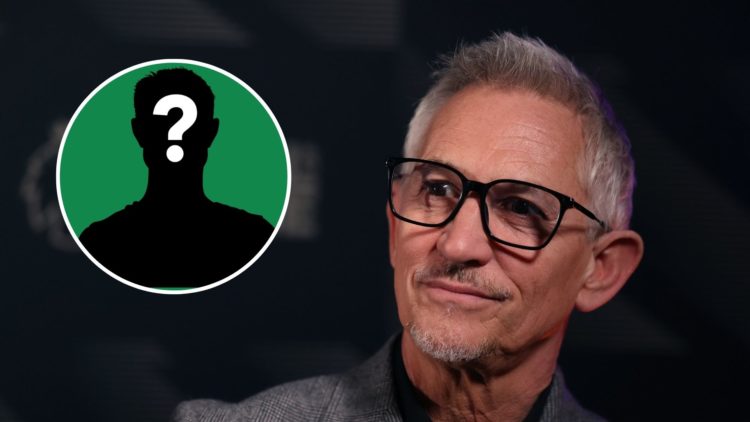 Image of: Gary Lineker looks on during the Premier League Hall of Fame 2024 Inductions event, Inset of: A mystery player