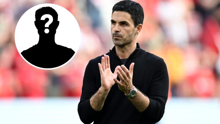 Mikel Arteta, Manager of Arsenal, applauds the fans after the draw in the Premier League match between Liverpool FC and Arsenal FC at Anfield, with...