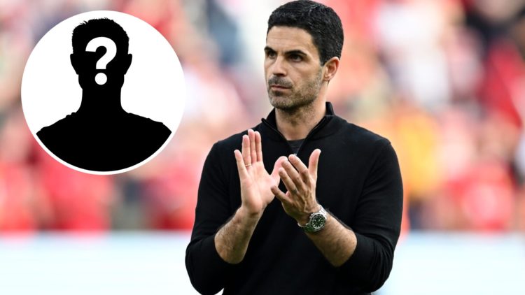 Mikel Arteta, Manager of Arsenal, applauds the fans after the draw in the Premier League match between Liverpool FC and Arsenal FC, with mystery pl...