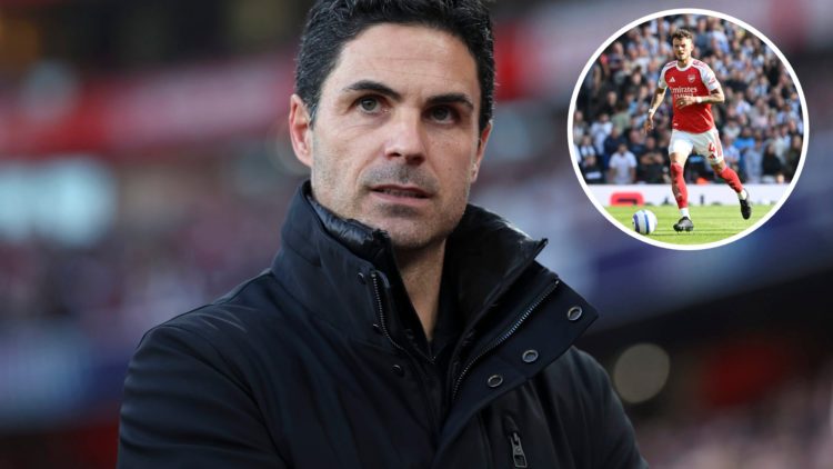 Mikel Arteta, Manager of Arsenal looks on before the UEFA Champions League 2024/25 Semi Final First Leg match between Arsenal FC and Paris Saint-Ge...