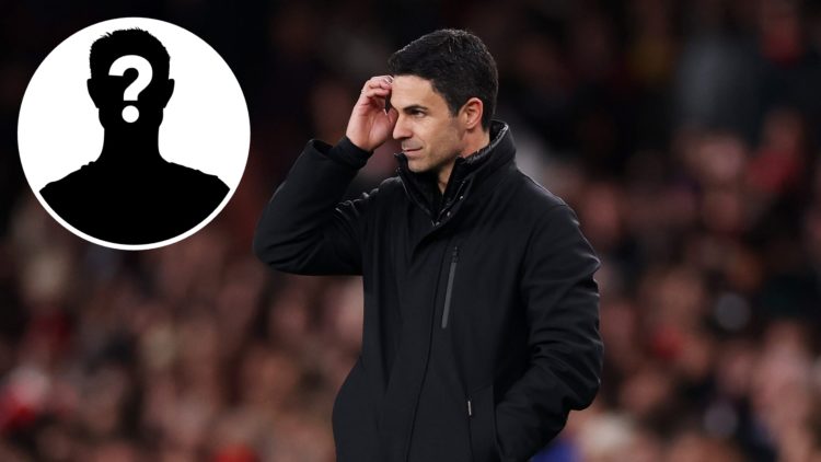Mikel Arteta, Manager of Arsenal, reacts during the Premier League match between Arsenal FC and Crystal Palace FC at Emirates Stadium, with mystery...