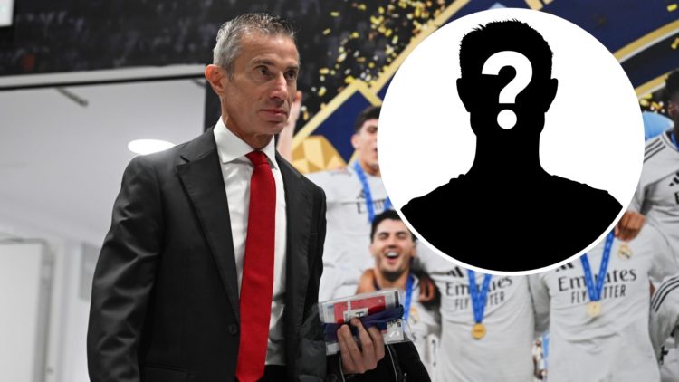 Arsenal Sporting Director Andrea Berta before the UEFA Champions League 2024/25 Quarter Final Second Leg match between Real Madrid C.F. and Arsenal...
