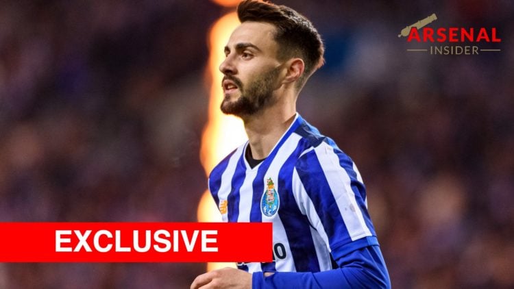 Fábio Vieira of FC Porto celebrates his goal during the Liga Portugal Betclic match between FC Porto and AVS at Estádio do Dragão, with Arsenal Ins...