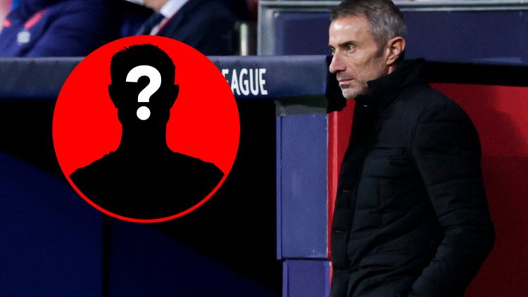 Andrea Berta looks on during an Atletico Madrid match