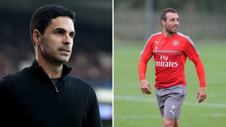 Split Image of Mikel Arteta, Manager of Arsenal, looks on prior to the UEFA Champions League 2024/25 Semi Final Second Leg match between Paris Sain...