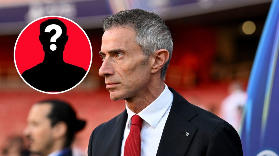 Image of Andrea Berta, Sporting Director of Arsenal, looks on prior to the UEFA Champions League 2024/25 Semi Final First Leg match between Arsenal...