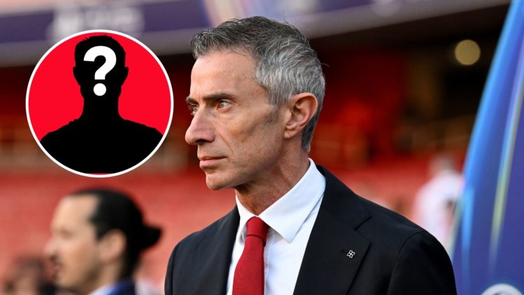 Image of Andrea Berta, Sporting Director of Arsenal, looks on prior to the UEFA Champions League 2024/25 Semi Final First Leg match between Arsenal...