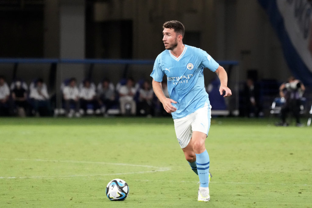 Aymeric Laporte in action during Manchester City v Yokohama F.Marinos in a Preseason Friendly.