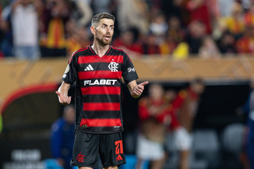 Jorginho reacts during Flamengo's game against Esperance de Tunis.