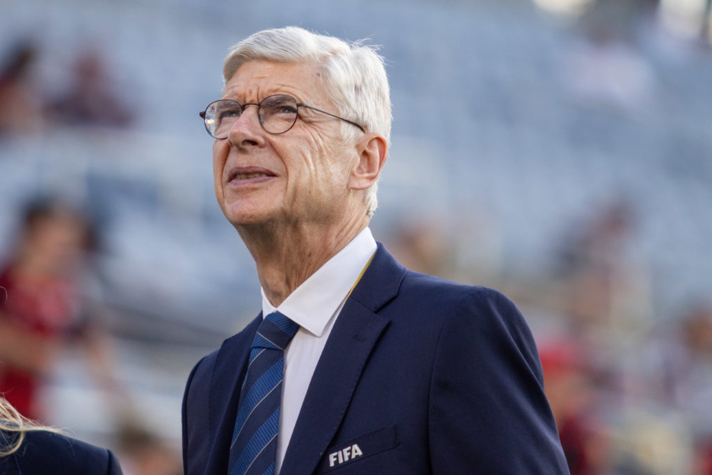 Arsene Wenger looks on during LA FC vs Flamengo