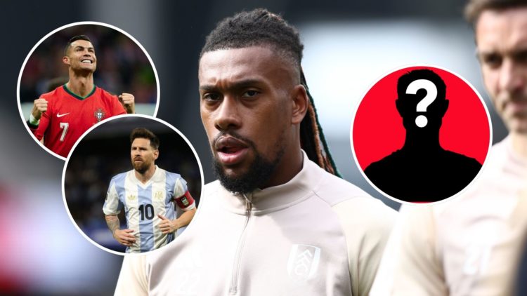 Image of Alex Iwobi is playing for Fulham in the Premier League match against Newcastle, insets of Cristiano Ronaldo reacts after scoring his team ...