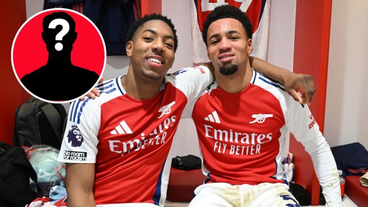 Image of Arsenal goalscorers (L) Myles Lewis-Skelly and (R) Ethan Nwaneri after the Premier League match between Arsenal FC and Manchester City, In...