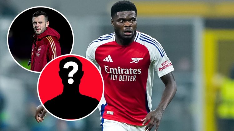 Image of Thomas Partey of Arsenal during the UEFA Champions League 2024/25 League Phase MD4 match between FC Internazionale and Arsenal, Inset of A...