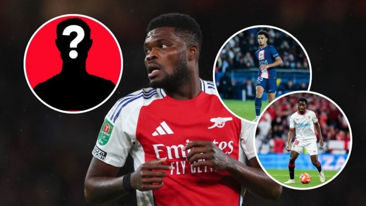 Image of Thomas Partey of Arsenal during the Carabao Cup Quarter Final match between Arsenal and Crystal Palace, Insets of Warren Zaire-Emery #33 o...