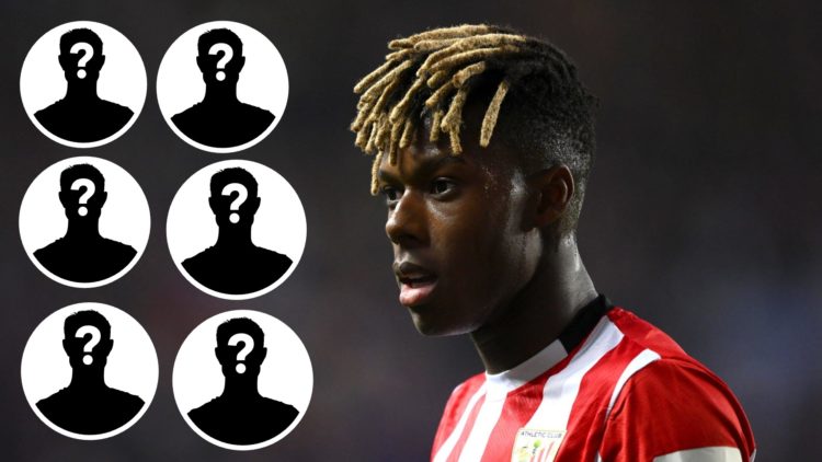 Athletic Club player Nico Williams looks o during the UEFA Europa League 2024/25 Quarter Final First Leg match between Rangers FC and Athletic Club...