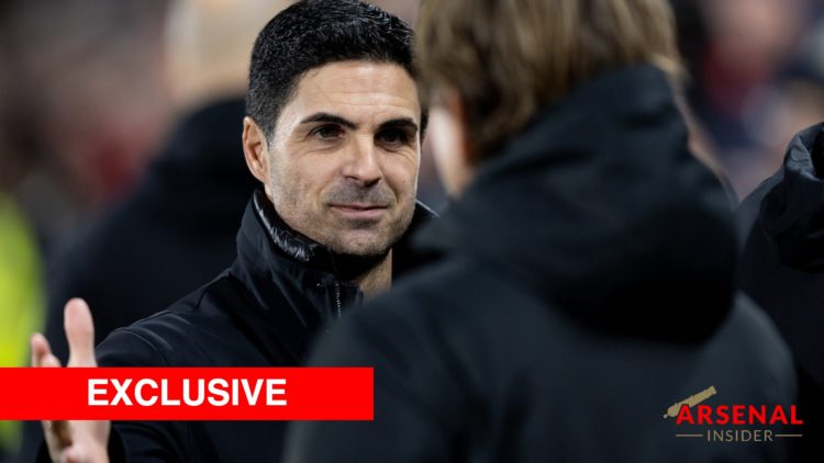 Arsenal manager Mikel Arteta greets Brentford manager Thomas Frank prior to the Premier League match between Brentford FC and Arsenal FC, with Arse...