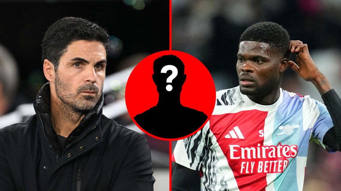 Split image of (L) Mikel Arteta prior to the Premier League match between West Ham United and Arsenal, and (R) Thomas Partey prior to the UEFA Cham...