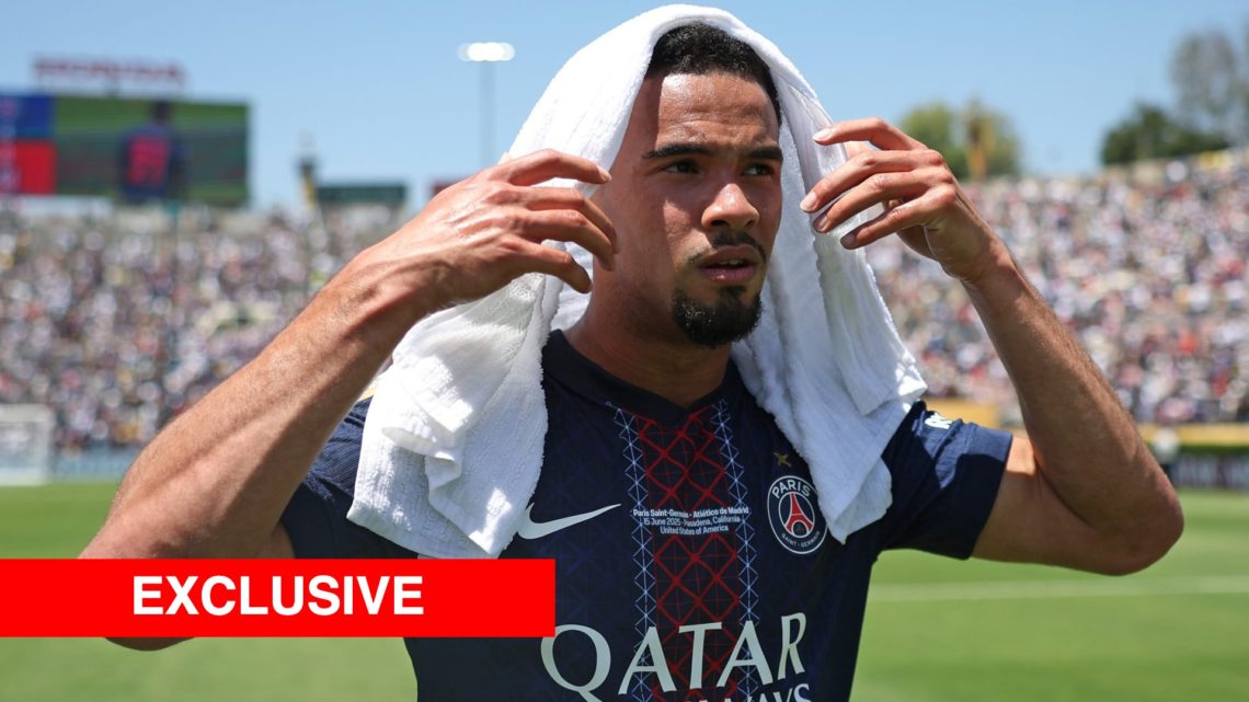 Warren Zaire-Emery #33 of Paris Saint-Germain looks on following the FIFA Club World Cup 2025 group B match between Paris Saint-Germain FC and Club...