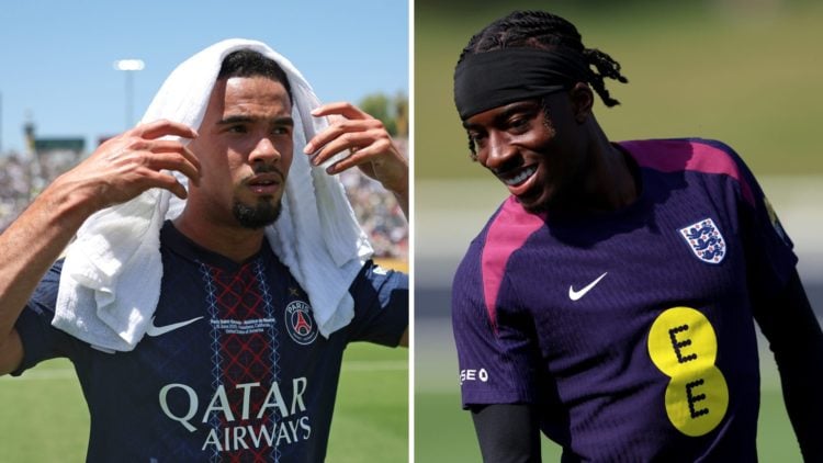 Warren Zaire-Emery #33 of Paris Saint-Germain looks on following the FIFA Club World Cup 2025 group B match between Paris Saint-Germain FC and Club...