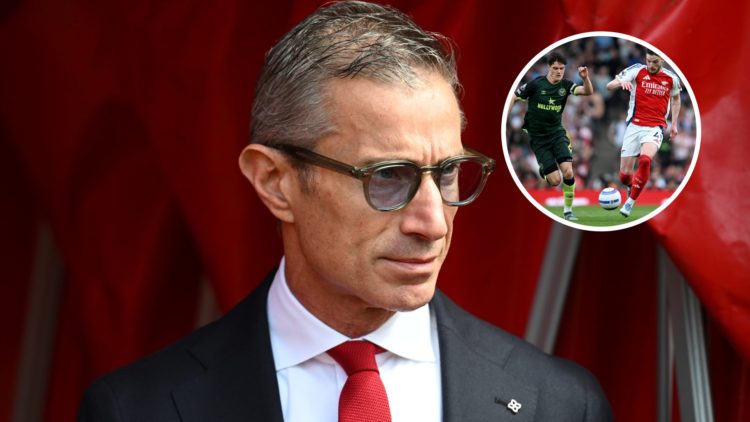 Andrea Berta, Sporting director of Arsenal looks on prior to the Premier League match between Southampton FC and Arsenal FC at St Mary's Stadium, w...